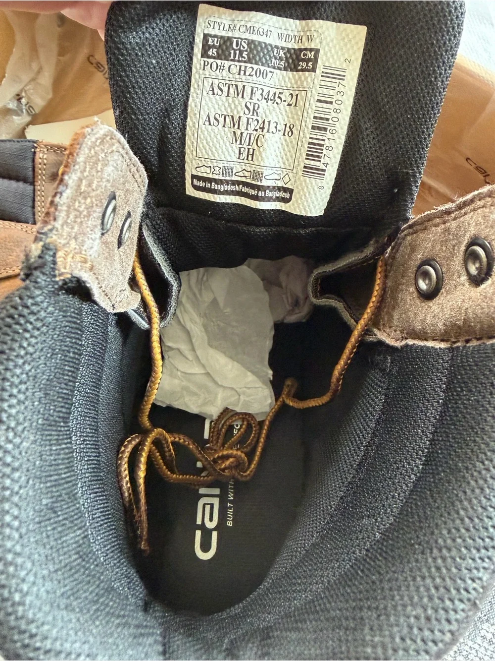 Carhartt Brown and Black Ground Force 6-Inch Waterproof Work Boot